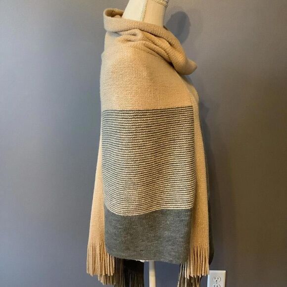 Chicos  Multi-Color Knit Poncho with Stylish Cowl Neck - Picture 3 of 6